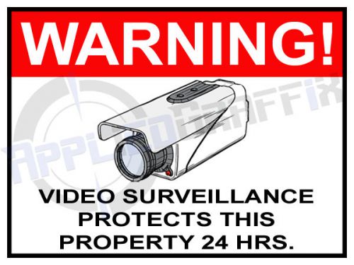 5 LOT VIDEO SURVEILLANCE CAMERA WARNING STICKERS HIGH QUALITY LAMINATED SECURITY