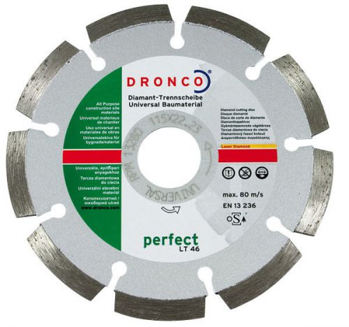 Dronco diamond cutting disc lt 46 perfect 115m all purpose -free shipping- for sale