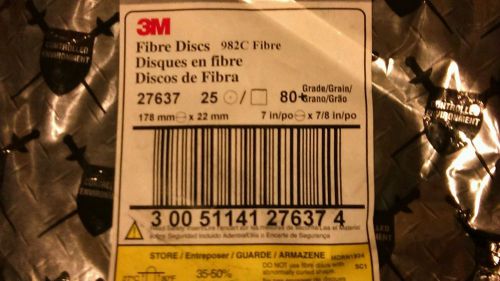 Cubitron ii fibre discs 982c carbon 7&#034;x7/8&#034; 80+ grit max rpm 8,600 for sale