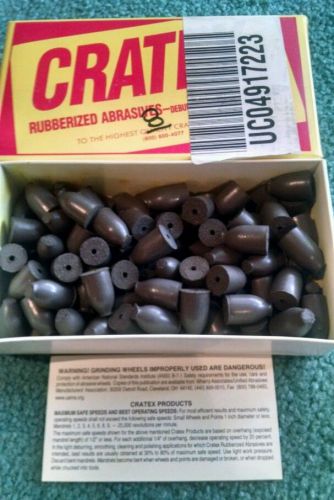 Lot of 100 Cratex 15M 15-M Rubberized  Abrasive Cones New