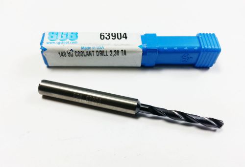 3.3mm SGS Carbide 5xD TiALN Coolant Thru Coated Drill 63904 (N 649)