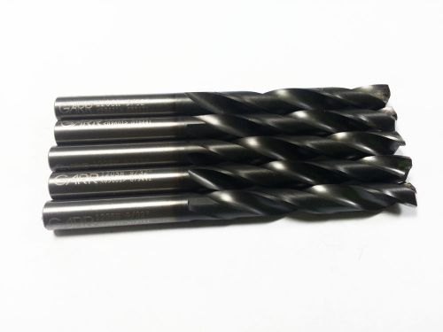 (Lot of 5) 9/32&#034; Garr 89601 5xD TiALN 2 Flute Solid Carbide Drill (B 197)