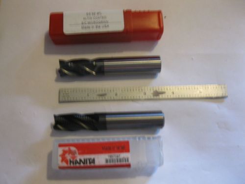 2 new solid carbide endmills.1 @5/8 sq. corner &amp; 1@ 16mm rougher.4 flute.coated.