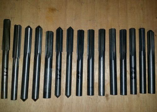 Set of 15 solid carbide reamers - 6 flutes for sale