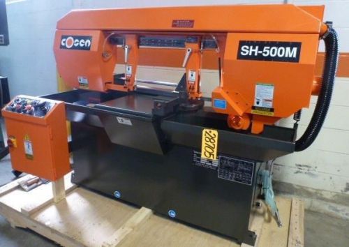 (new) cosen semi-automatic miter cutting horizontal band saw (28705) for sale