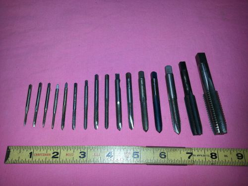 MACHINIST&#039;S LOT/SET  SMALLER TO LARGER HSS SAE HAND THREAD TAP S S