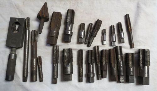 MACHINIST TOOLS Large Lot of (24) Taps for Threading Tapping Thread Chaser