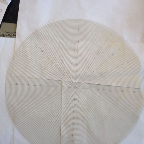 Deltronic  ri330  screen overlay chart for measuring  lengths-about 12&#034; dia. for sale