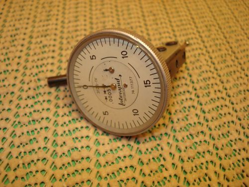 Interapid 312b-1v dial test indicator .0005&#034; swiss made machinist tool for sale