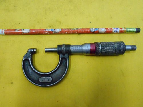 0 - 1&#034; MICROMETER .0001&#034; precision machinist tool CENTRAL TOOL Co. USA