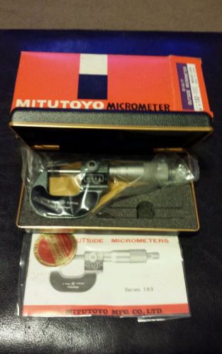 Mitutoyo digital Micrometer 0-25mm New in box factory case