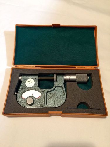 Mitutoyo 0-1&#034; indicating micrometer no. 510-105 w/ case for sale