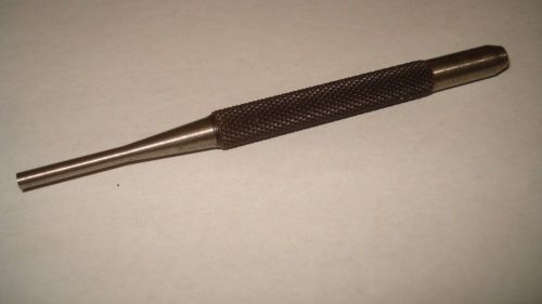 STARRETT 1/8 IN PIN PUNCH WITH KNURLED HANDLE USA MADE 4 IN LONG