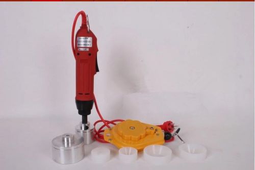 Electric hand held bottle capping machine w/ 4 silicon rubber pad for sale