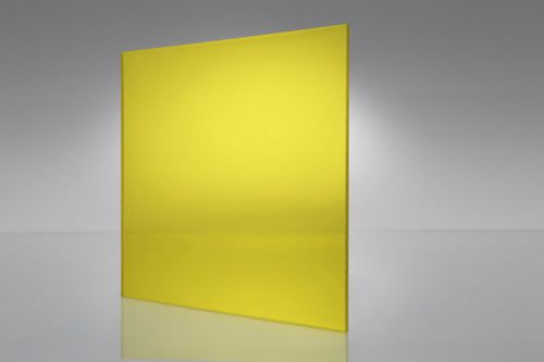 Yellow transparent acrylic plexiglass sheet 1/8&#034; x 3&#034; x 3&#034; (4-pack) #2208 for sale
