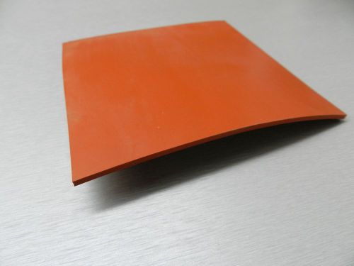 SILICON RUBBER SHEET HIGH TEMP SOLID RED/ORANGE COMMERCIAL GRADE 12&#034; x 12&#034; x1/4&#034;