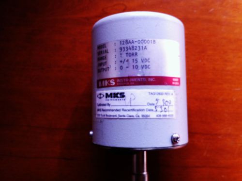 Mks type 128 baratron pressure transducer 128aa-00001b,1 torr, 500ma, +/-15vdc for sale