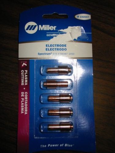 Miller genuine electrodes for plasma spectrum 625 x-treme, 2050 - qty 5 - 192047 for sale
