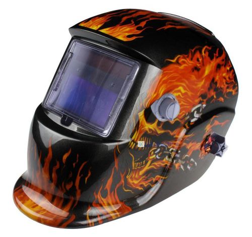 Solar Auto Darkening Welding Helmet Arc Tig Mig Mask Grind Welder Mask Skull KJ