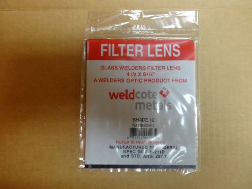 Weldcote Metals Shade 12 Filter Lens 4-1/2&#034; X 5-1/4&#034;