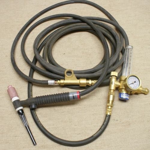 Tig welding gun + argon regulater + hose, tig weld w/ dc stick welder for sale