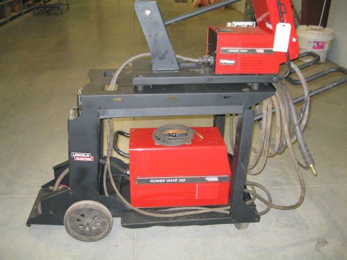 2004 lincoln powerwave 355m welder on cart with feeder k2368-1 for sale