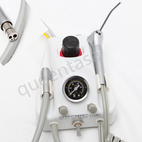 Dental portable turbine unit fit handpiece compressor 4hole air water syringe for sale