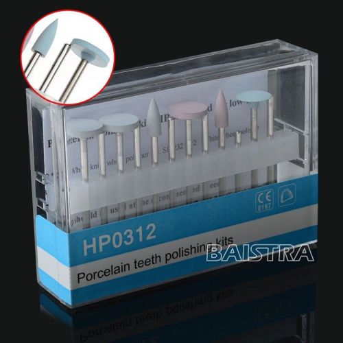 10 Packs Diamond Burs Cups Porcelain teeth HP 0312 polishing kits for low-speed