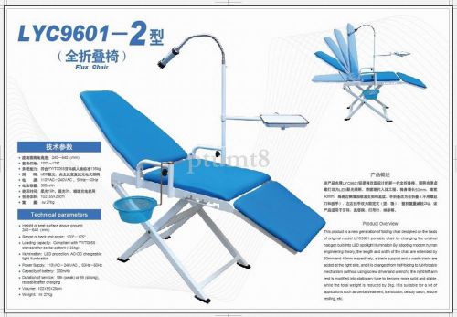Dental Chair Unit Mobile Patient Chair With Operating Light Blue