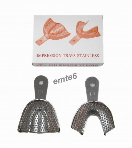 New Impression Trays-Stainless For Dental 1 packet(U3 L3)Small
