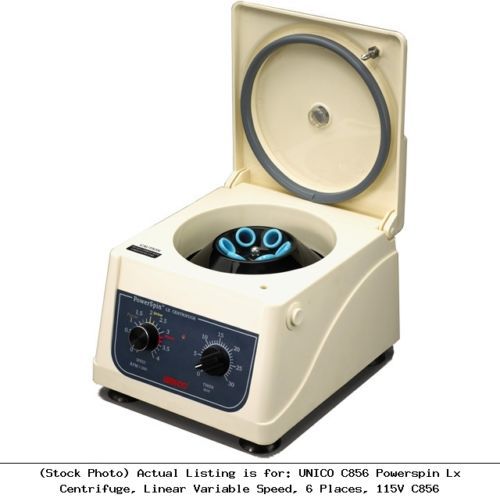 Unico c856 powerspin lx centrifuge, linear variable speed, 6 places, 115v c856 for sale