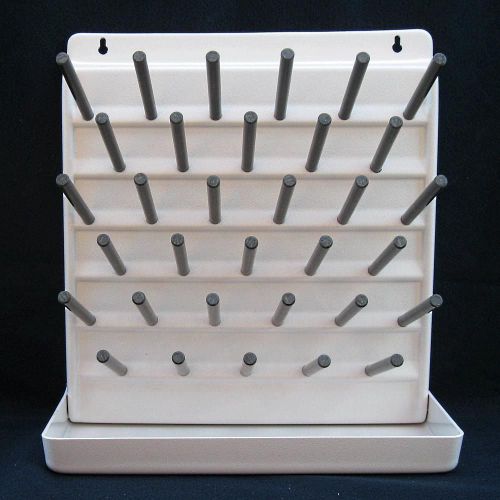Bottle drying rack drain 33 peg board lab test tubes, glassware homebrewing 1204 for sale