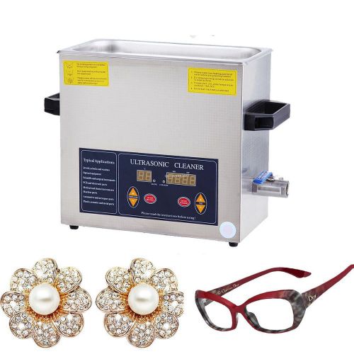 110v stainless steel 6l liter industry heated ultrasonic cleaner digital display for sale