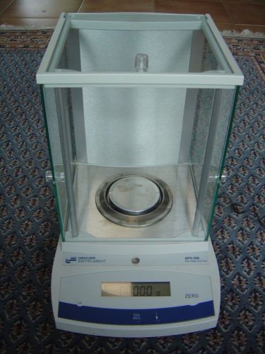 Denver instrument apx-200 d=.0001g max=200g lab balance scale &amp; weights for sale