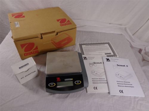 Ohaus Portable Digital Scale Scout II 6000g / 1g Original Box SCF0A0 Jewelry