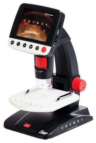 Celestron 44362 cosmos lcd digital microscope (black) camera handheld 5mp video for sale