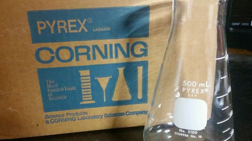 New Case 6 500ml Corning Pyrex Erlenmeyer Flasks Heavy Duty Rim