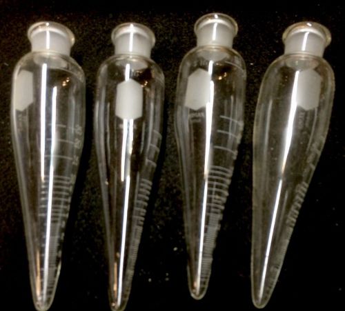 (4) kimax glass culture tube vials 50ml centrifuge no lids/corks 12151 for sale