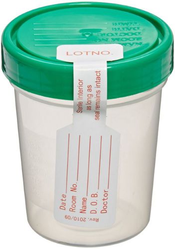 Sterile specimen cups, screw cap, tamper evident, 4 oz. set of 10 for sale
