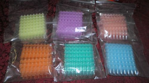 Corning axygen pcr-0208-a 0.2ml thin wall pcr 8-strip tubes assorted colors 1box for sale