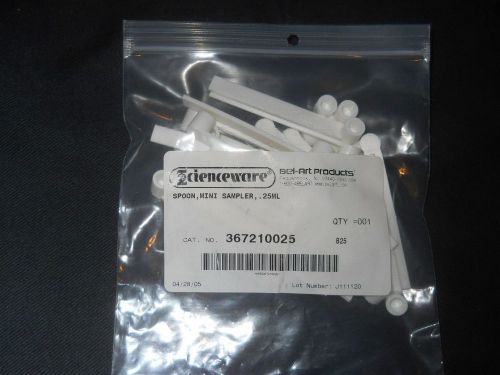 (25) bel-art scienceware 0.25ml polystyrene mini sampler spoons, 367210025 for sale