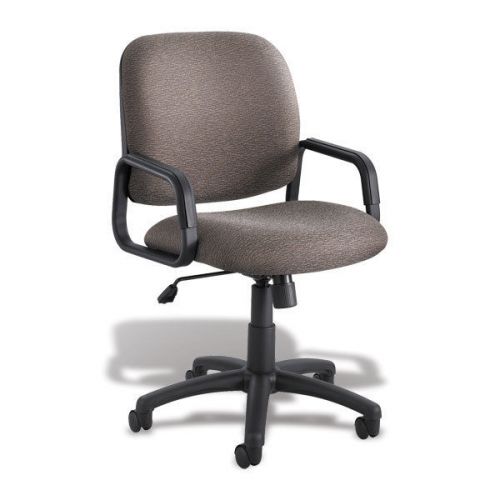 Cava urth / economy task chair with fixed arms -brown fab 1 ea for sale