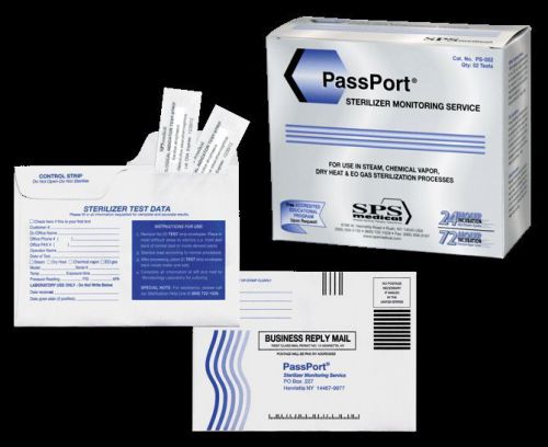 PassPort Sterilzation Mail In Monitoring Service 52/Box, Biological Indicator
