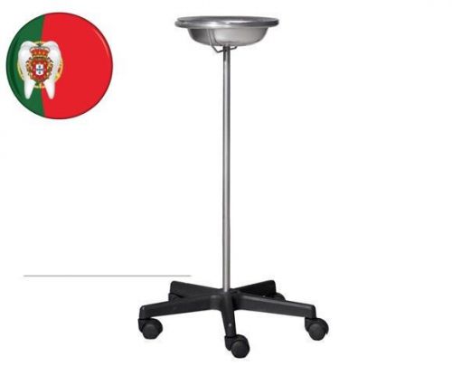 Medical hospital single bowl stand support on wheels white paint steel delta for sale
