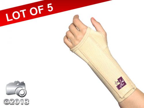 Lots of 5 wrist elastic wrist splint/ wrist, forearm &amp; thumb support medium for sale