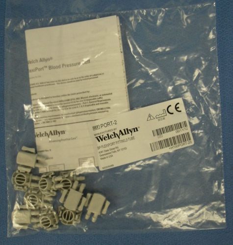 1 Package of 10 Welch Allyn  Two-Tube FlexiPort Fittings #PORT-2