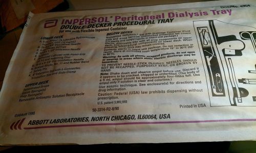 Abbott Laboratories Peritoneal Dialysis tray, new,unopened originalsealed pkg
