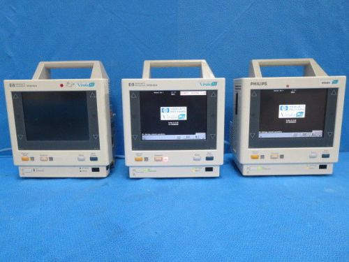 3qty philips / hp m3046a m3 patient monitors 1qty m3000a module for sale