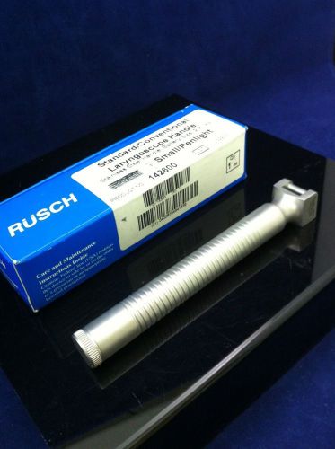 NEW RUSCH Laryngoscope Handle, Small Penlight Stainless 2AA Battery REF 142600