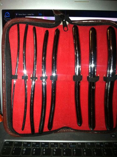 HEGAR UTERINE SOUND DILATOR SURGICAL SET OF 8 PIECES &amp; CASE NEW